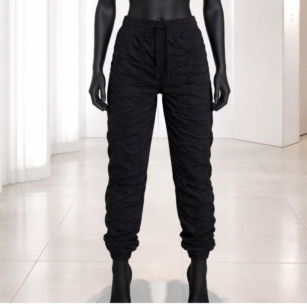 Agogie L Wearable Resistance Training Pants Black Ruched Stirrup‎ Joggers Womens